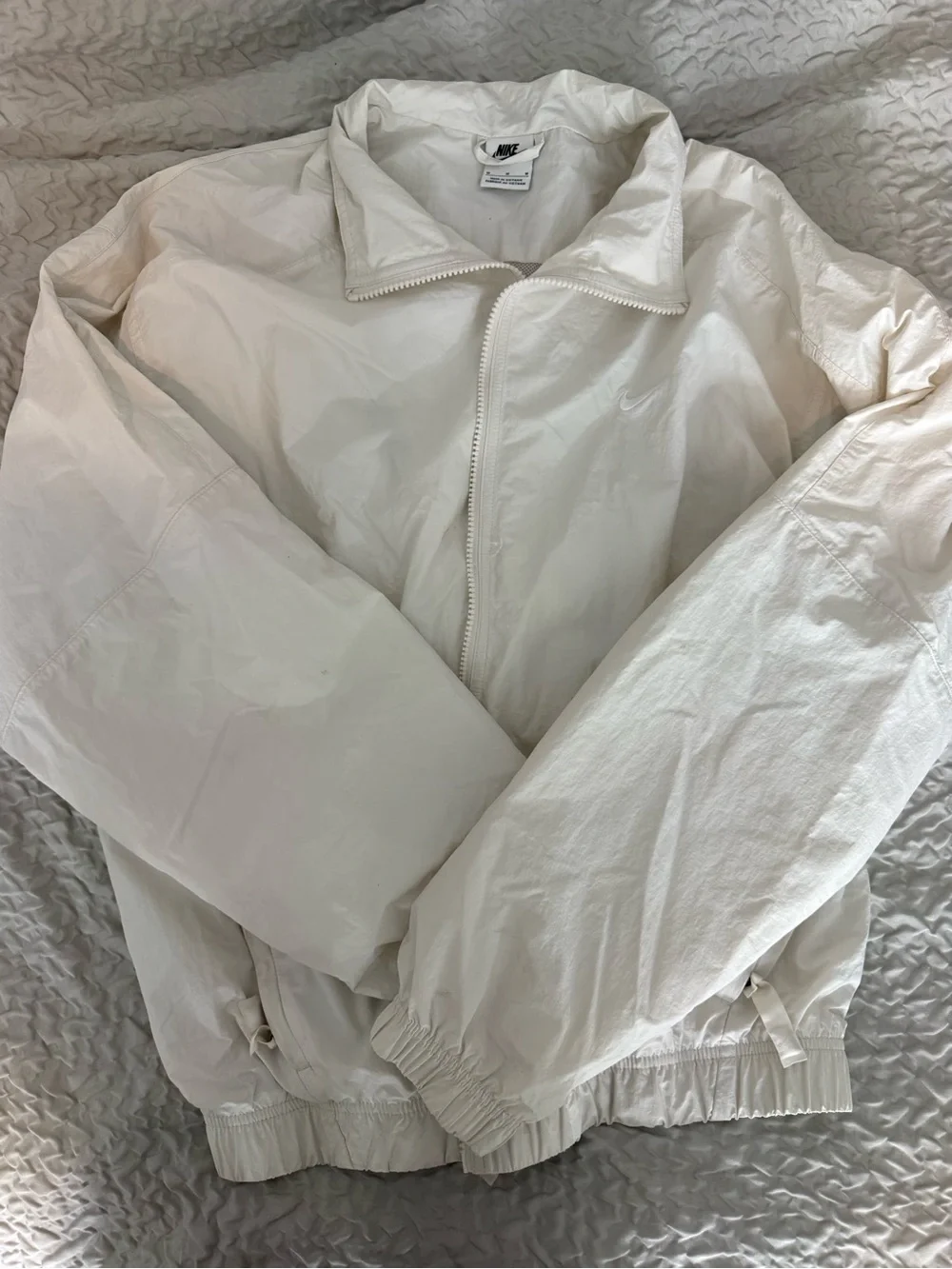 Nike White Windbreaker Jacket